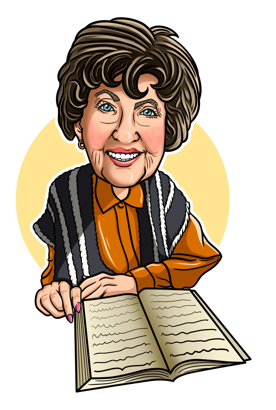 Caricatura de medio cuerpo