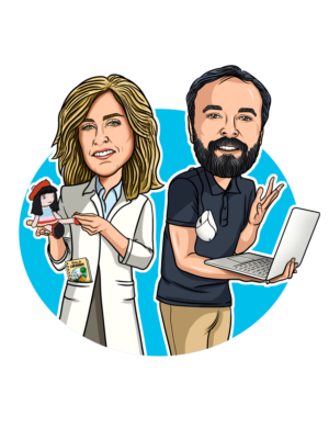 Couple half body with background