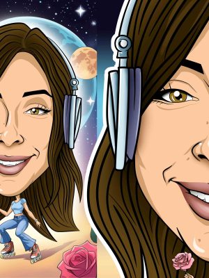 Plantilla caricatura premium