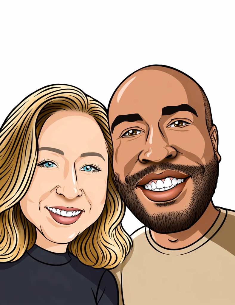 Caricatura de pareja