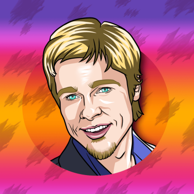 Caricatura Brad Pitt