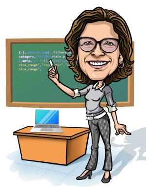 Caricatura profesora